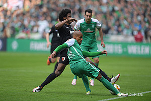 Out of all the Werder players, Theodor Gebre Selassie put in the most challenges this season (669) (photo: nordphoto).
