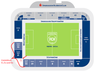 Der Stadionplan der Voith-Arena