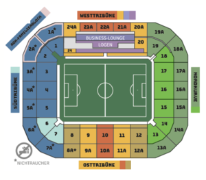 Die Stadionübersicht in Mönchengladbach.