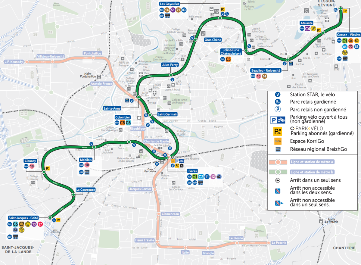 Eine Map der U-Bahn.