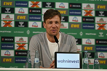 Clemens Fritz at the press conference.