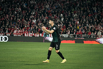 Anthony Jung celebrates his goal against FC Bayern