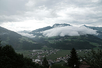 Panoramaaufnahme des Zillertals