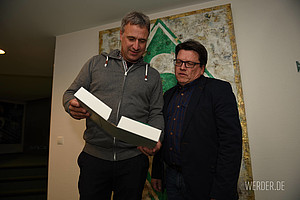 Aufsichtsratsvorsitzender Marco Bode und Präsident Dr. Hubertus Hess-Grunewald können auf viele Höhen und Tiefen der vergangenen Jahre zurückschauen (Foto: WERDER.DE).