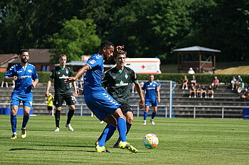 Benjamin Goller took his first chance to give Werder the lead. (Photo: werder.de)