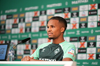 Felix Agu at the press conference on Thursday.