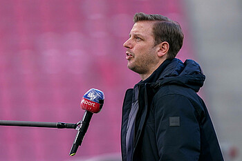 Florian Kohfeldt im Sky-Interview vor dem Bundesliga-Spiel 1. FC Köln gegen Werder Bremen.