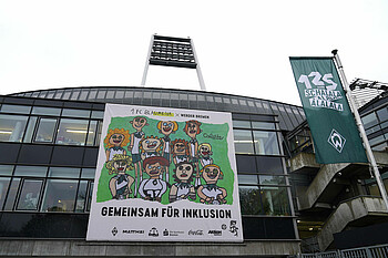 Das Banner für den Inklusionsspieltag 2023/24 (Foto: WE.DE)