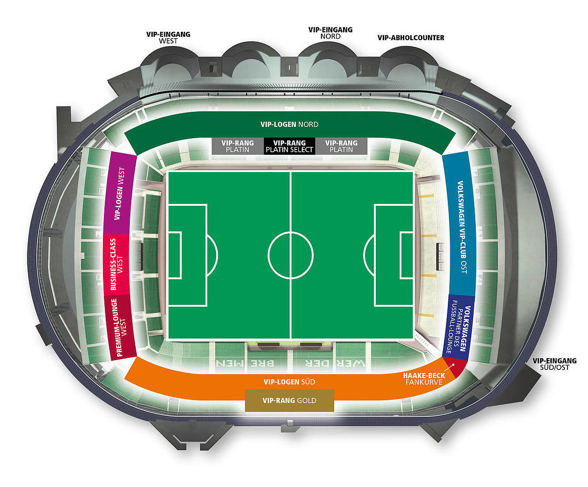 Stadionplan Werder Bremen