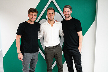 Senne Lynen with Clemens Fritz and Peter Niemeyer.