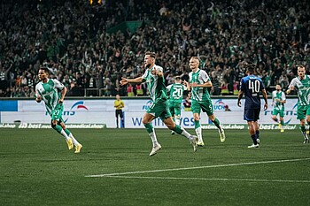 Niclas Füllkrug bejubelt sein Siegtor gegen Hertha BSC.