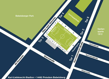 Lageplan Karl-Liebknecht-Stadion