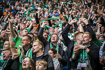 Die Werder-Fans feiern