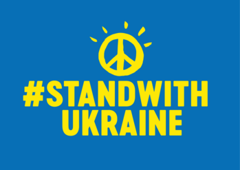 Ausdrucken, Foto machen und mit dem Hashtag #StandWithUkraine posten!