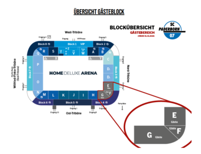 Der Gästebereich der Home-Deluxe-Arena in Paderborn. 