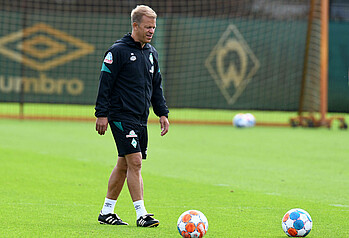 Markus Anfang auf dem Trainingsgelände des SVW.