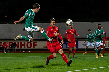 Keanu Schneider erzielte gegen den FC Oberneuland das 4:0 für die U23 des SV Werder Bremen