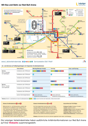 Busplan zur Anreise zur Red Bull Arena