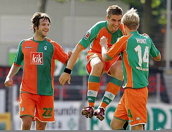 Aaron Hunt, Ivan Klasnic und Torsten Frings