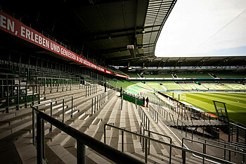 Der Stehblock für die Gäste im Weserstadion