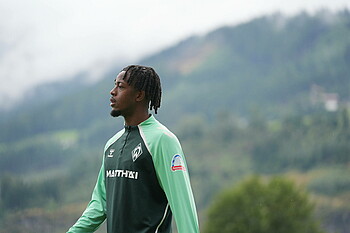 Samuel Mbangula im Training