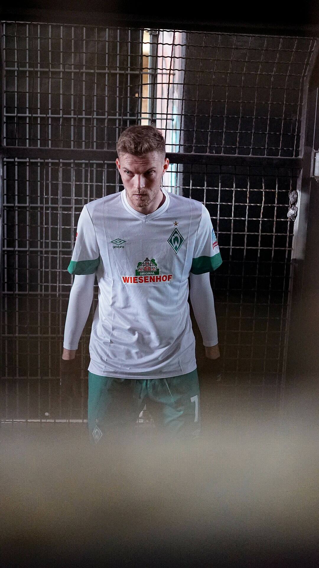 Marvin Ducksch im Spielertunnel auf St. Pauli.