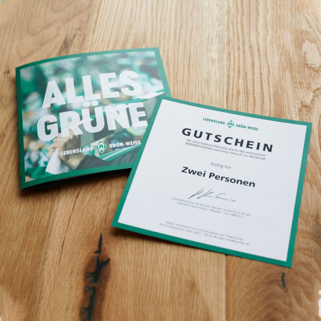 Werder Bremen Gutschein für eine Stadionführung | Werder Fan-Shop