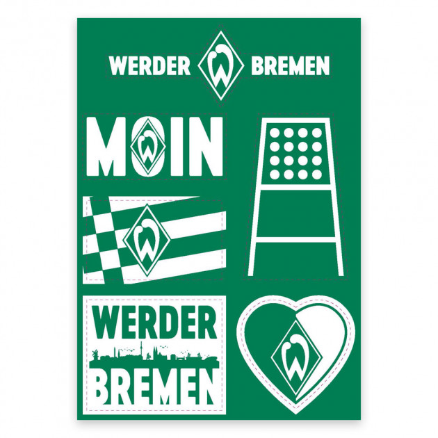 SV Werder Bremen Aufkleber Fahne Sticker Logo Bundesliga Fussball #412 