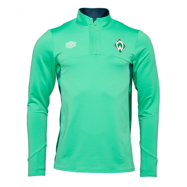 Umbro Werder Bremen Warm Up Half Zip Top grün SVW Trainingstop Shirt Gr.S-3XL 