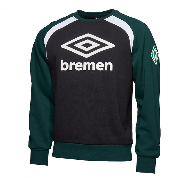 Umbro Werder Bremen Travel Sweat Top schwarz Pullover SVW Fan Sweatshirt S-3XL 