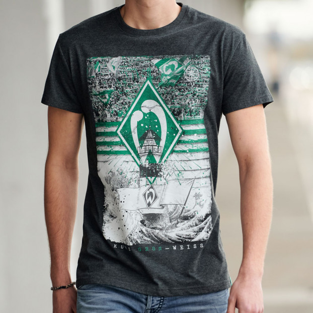 SV Werder Bremen Kinder T-Shirt "Raute" grün  Gr 110/116-122/128 