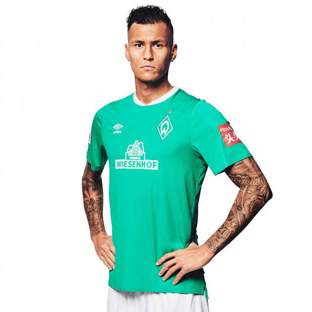 Kids Umbro 2019-2020 Werder Bremen Home Football Soccer T-Shirt Maglia 